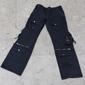 Hot Topic Black Buckle Grunge Cargo Pants